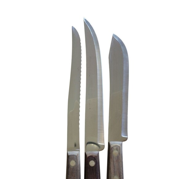 Vtg Flint Stainless Vanadium USA Lot Of 3 Bread - Fillet - Butcher Knives - Picture 8 of 11